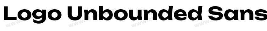 Logo Unbounded Sans字体转换